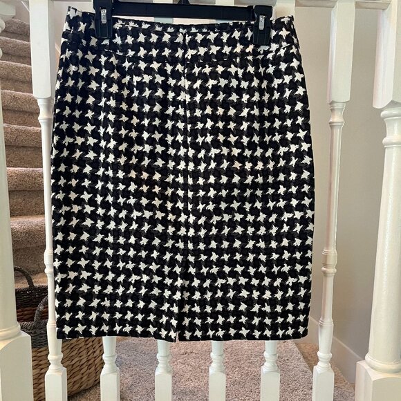 TALBOTS PETITES WOMENS SZ 6P HOUNDSTOOTH SKIRT - Picture 9 of 9